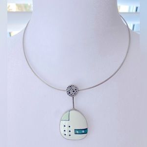 Enamel Pendant Choker
